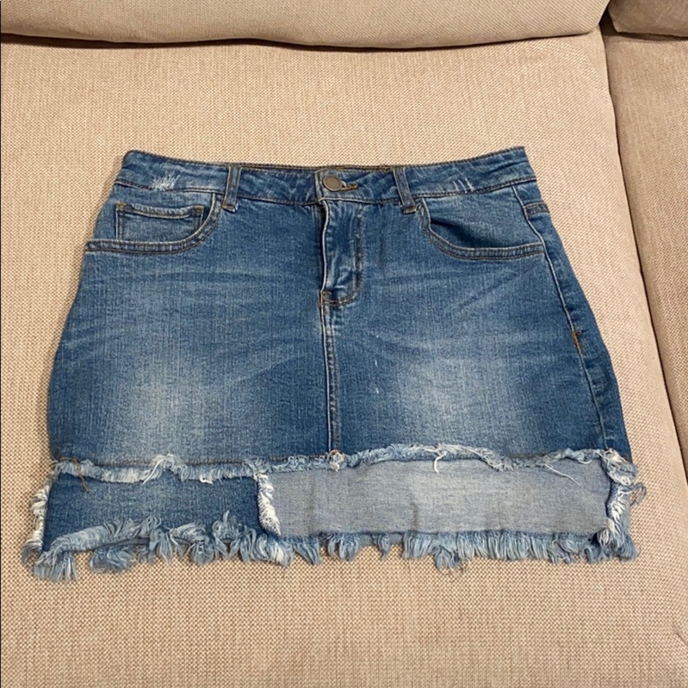 Black Label Denim Mini Skirt
